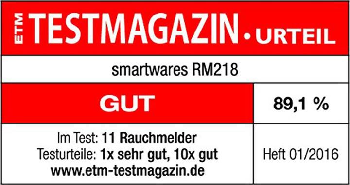 Energie-Label Smartwares Rauchwarnmelder