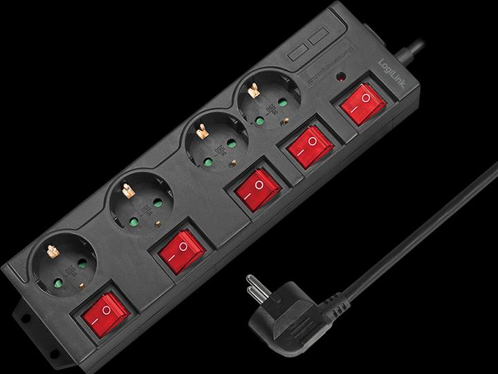 Produktbild LogiLink Steckdosenleiste (4 x, CEE 7/3, 1.50 m)
