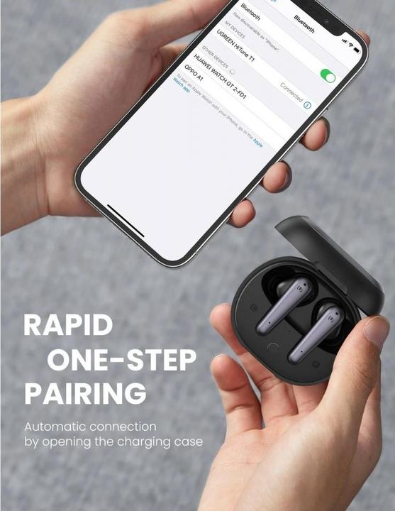 Actual product image Ugreen HiTune T1 True Wireless Earbuds (ANC, 24 h, Wireless)