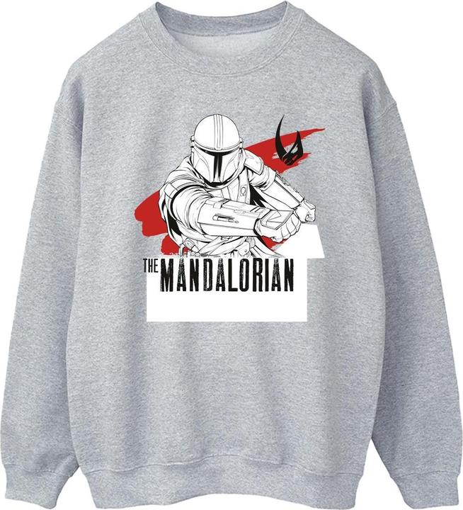 Actual product image Star Wars Mens The Mandalorian Mando Shoots Sweatshirt (S)