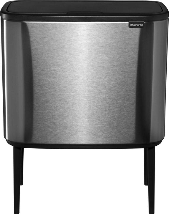 Brabantia Cestino per la raccolta differenziata con pulsante, argento (31 62 27) (34 l)