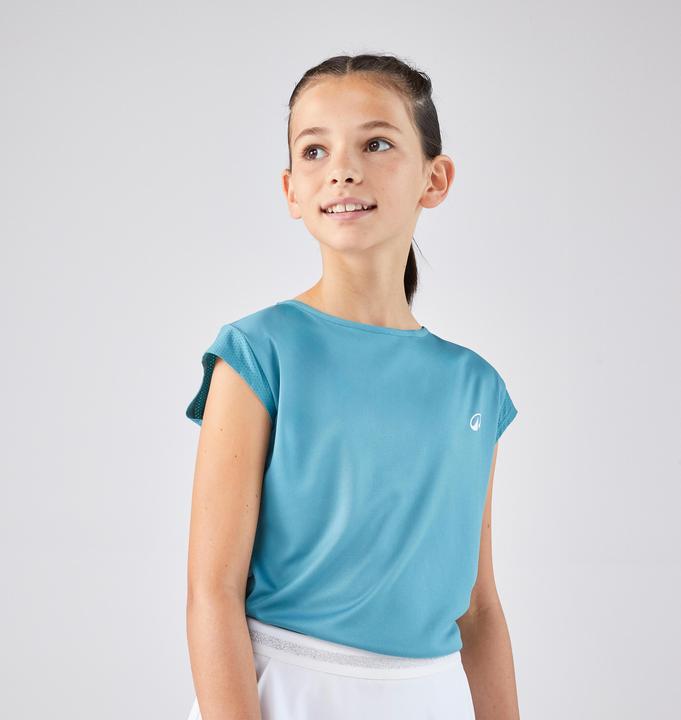 Actual product image Artengo Tennis-Shirt Mädchen TTS Soft türkis (6, 7, 8)
