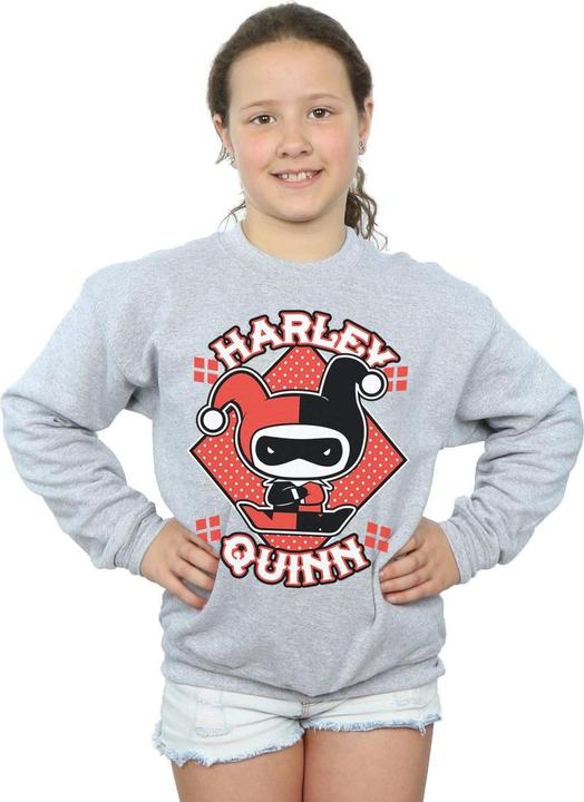 Image du produit - Sweat CHIBI HARLEY QUINN BADGE - Fille (140, 146)