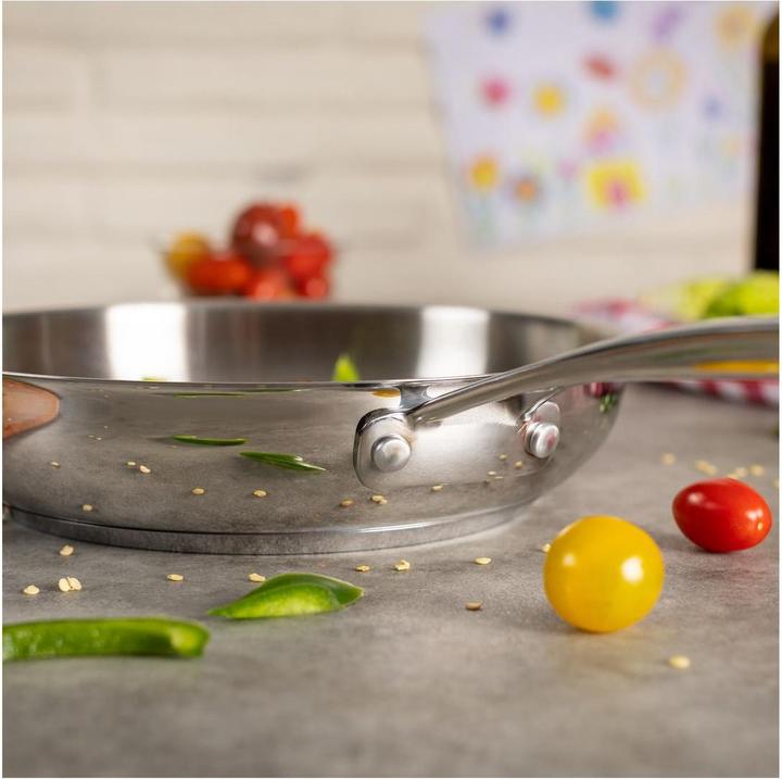 Image du produit Kuhn Rikon ALLROUND Set de poêles à frire sans revêtement Ø 24 + 28 cm (28 cm, Poêle à frire, Acier inoxydable)