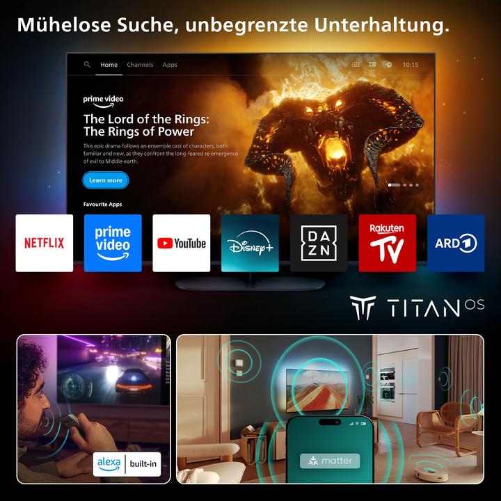 Produktbild Philips 55PUS9000/12 (55", PUS9000, QLED, 4K)
