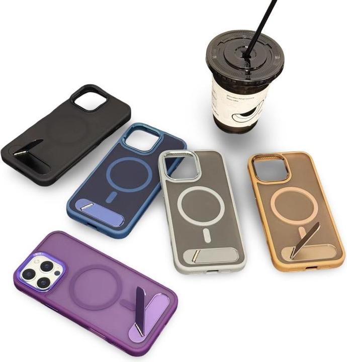 Produktbild RPD Apple iPhone 16 - MagSafe Kickstand Etui, schwarz, Matt (Apple iPhone 16)