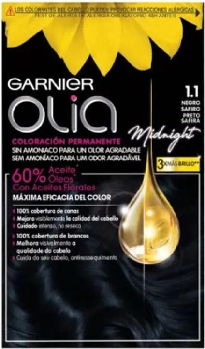Image du produit Garnier Coloration Olia 1.1 Black Sapphire 60 gr (1.1 Noir saphir)