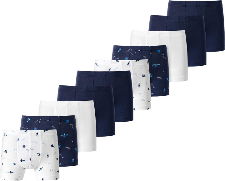 Actual product image Schiesser Pack of 10 Kids Boys 95/5 Organic Cotton Shorts (128, pack of 10)