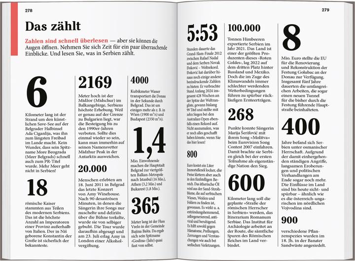 Nährwerte und Zutaten Reise-Taschenbuch Reiseführer Serbien