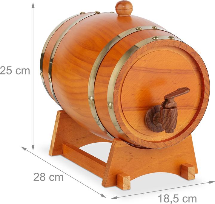Actual product image Relaxdays Wooden barrel