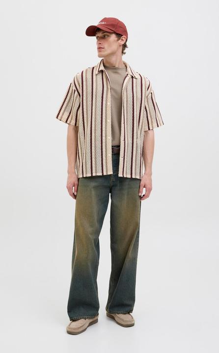 Actual product image Jack & Jones Jorbellagio Crochet Shirt Ss Sn (XL)