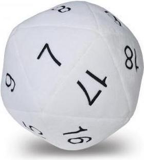 Immagine prodotto Ultra Pro D20 Dadi Peluche - Numeri bianchi/neri neri