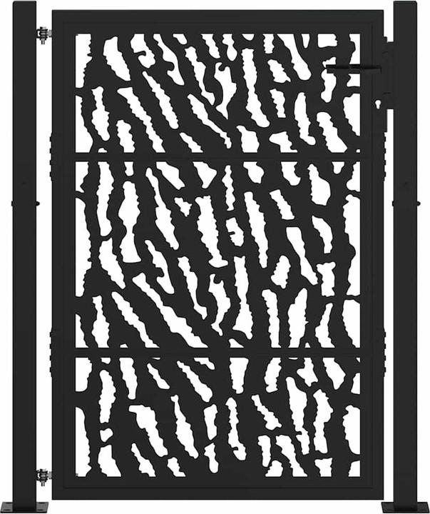 Immagine prodotto VidaXL Cancello da giardino nero 105x130 cm in acciaio a binario design cancello di recinzione cancello da