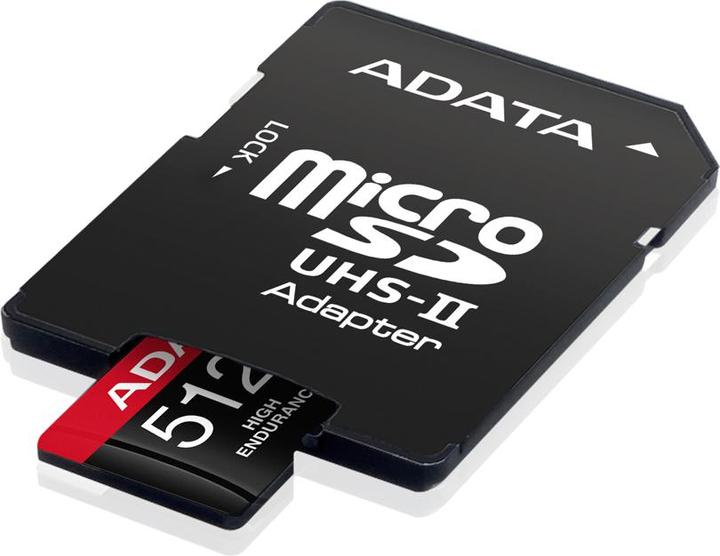 Produktbild Adata High Endurance 512 GB microSDXC (UHS-I U3, Class 10, V30, A2) (512 GB, microSDXC, U3, UHS-I)