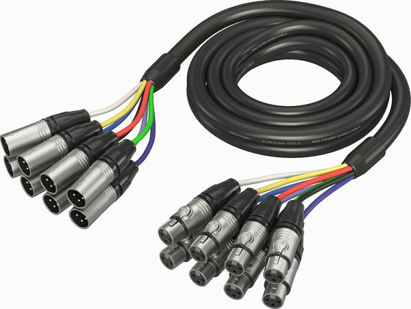 Behringer GMX-300 cable 8 x XLR F - 8 x XLR M 3m (3 m, Multicore)