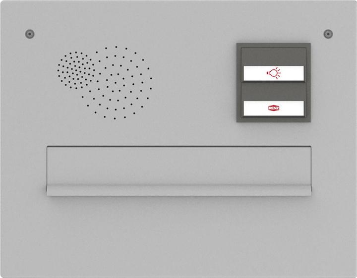 Produktbild Renz Briefkasen Frontplatte mit Klingel Sprecherausparung und Licht Edelstahl