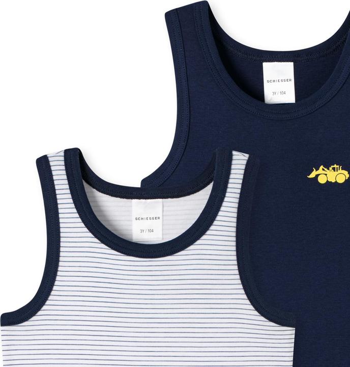 Produktbild Schiesser 6er Pack Kids Boys Feinripp Organic Cotton Unterhemd (92)