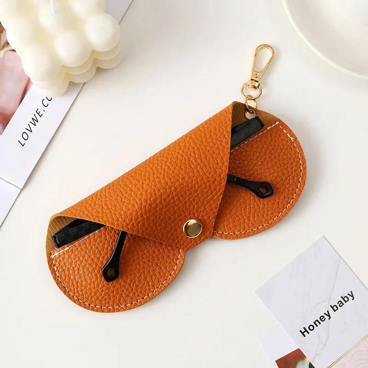 Immagine prodotto Only-Bags.Store Niedliche hängende PU Leder Sonnenbrille Lesen Brille Lagerung Tasche geprägt Brille Abdeckung