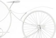 Actual product image Giftdecor forge clock large white bicycle