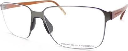 Produktbild Porsche Design Eyeglass Frame 57mm Matte Gray/Matte Brown P8313 C