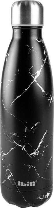 Ibili Thermosflasche Black Marble Termos 500 ml Hält Getränke 12 Stunden warm und kalt (0.50 l)