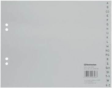 Produktbild Soennecken A-Z Register Verwendung für Papierformat: DIN A4 Werkstoff: Polypropylen