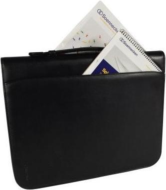 Produktbild Soennecken Schreibmappe ESSEN Masse: 37 x 30 x 4,5 cm (B x H x T) Werkstoff: Lederimitat Farbe: schwarz (A4, 1 x)
