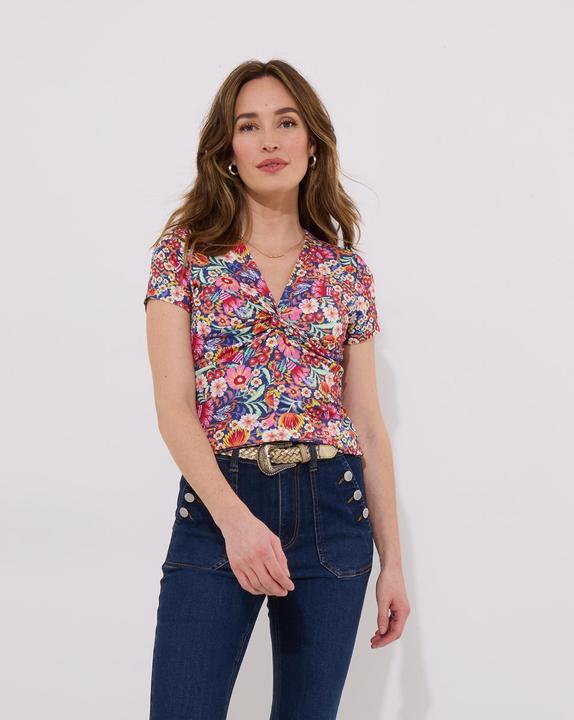 Produktbild Joe Browns Bright Floral Knotted Twist Front Jersey Top (8)