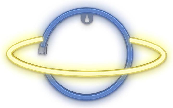 Actual product image Forever Light Neon LED Light SATURN yellow blue Bat + USB FLNE11