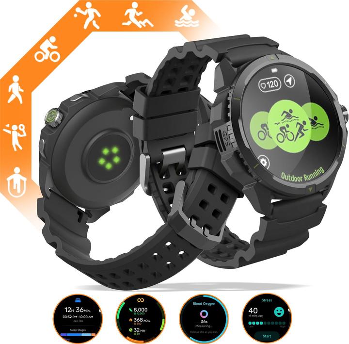 Image du produit Myphone Montres intelligentes Hammer Watch 2 | Montre intelligente | GPS (satellite) | AMOLED | 1,5" |