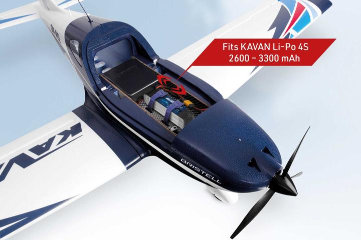 Actual product image Kavan Bristell B23 Blue 1600mm Electric Motor Low Wing ARTF
