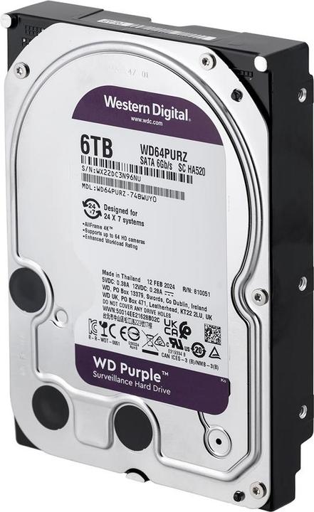 Image du produit WD Purple (6 To, 3.5", CMR)