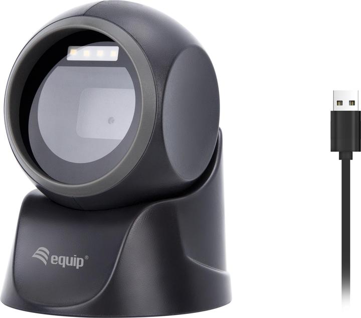 Image du produit equip Barcode Omni-Directional Câble Laser USB 1D2D noir (Codes à barres 1D, Codes à barres 2D)