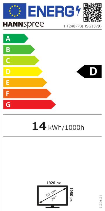 Energie-Label Hannspree HT248PPB (1920 x 1080 Pixel, 23.80")