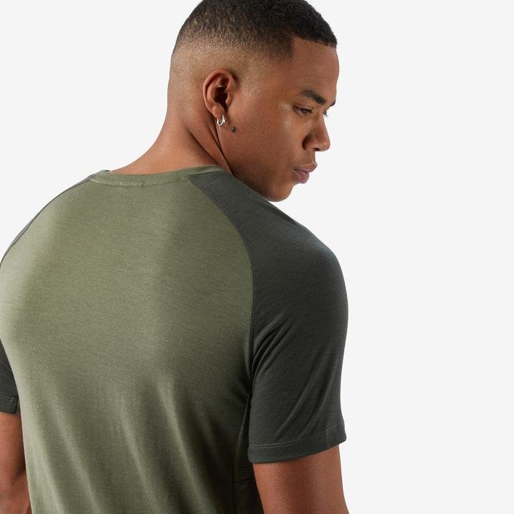 Image du produit Forclaz T-shirt manches courtes en laine mérinos homme, Merino Resist kaki (S)