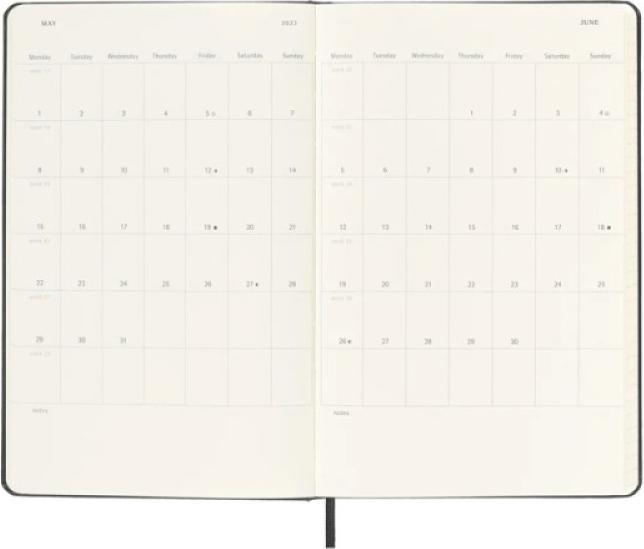 Produktbild Moleskine Notizkalender (A5, Englisch)