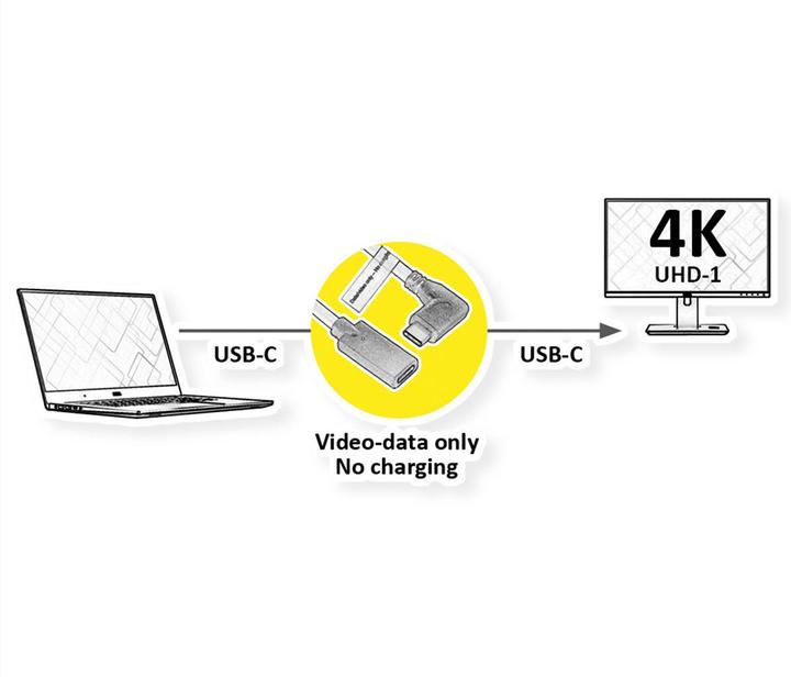 Produktbild Roline Video-Verlängerungskabel (DP Alt Mode) USB Typ C-C, ST/BU (2 m, USB 3.2 Gen 1)
