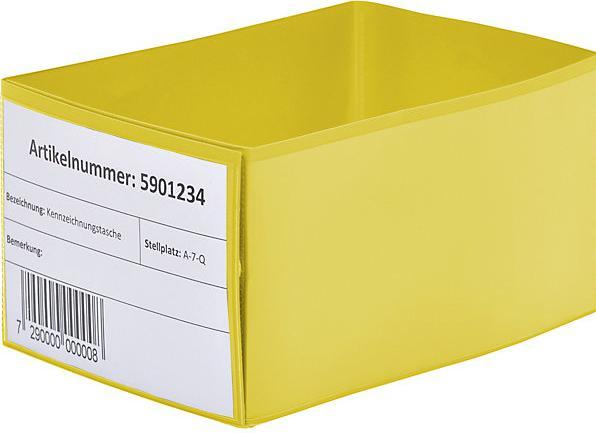 Image du produit Valdemar Krog Étiquettes pour pieds de palettes, avec pochettes, jaune, lot de 50.
