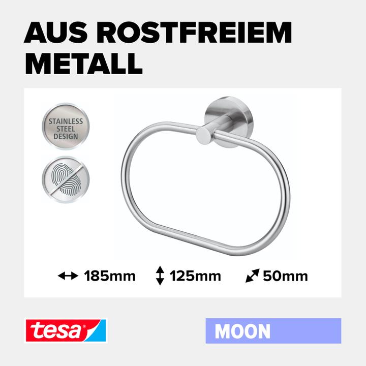 Actual product image tesa MOON towel ring incl. adhesive solution without drilling