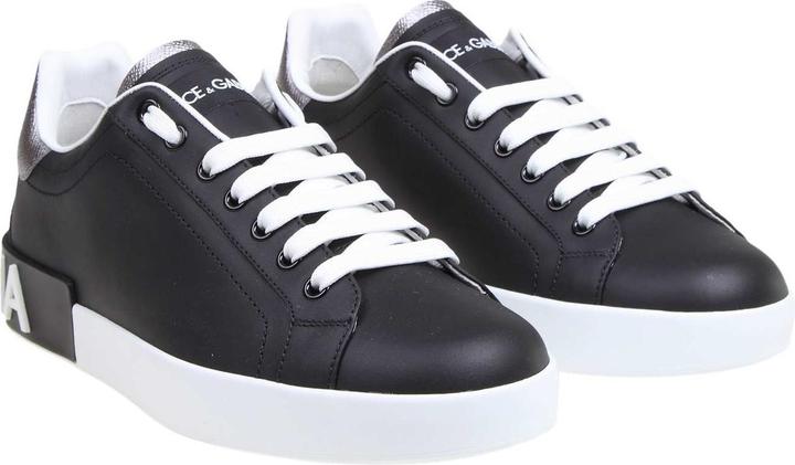 Produktbild Dolce & Gabbana portofino sneakers in black nappa calfskin (39)