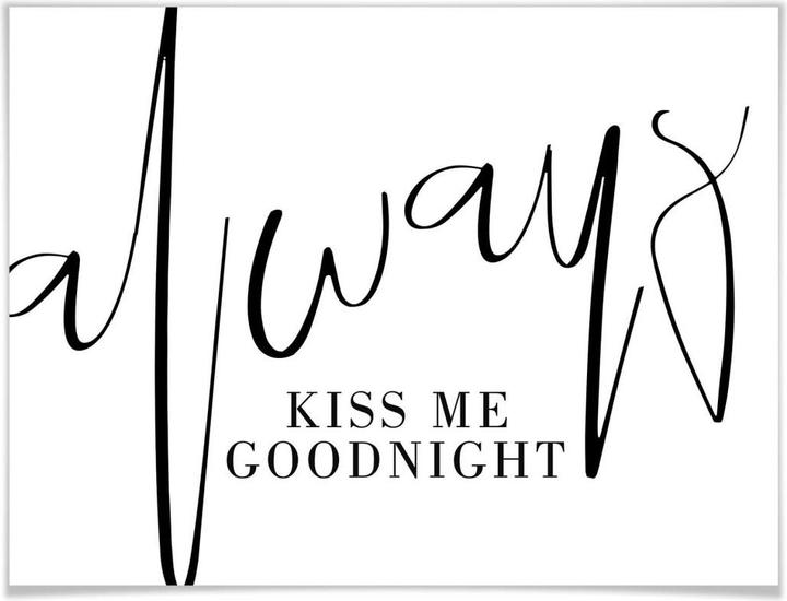Image du produit Trenddeko Embrasse-moi toujours pour me dire bonne nuit (60 x 50 cm)