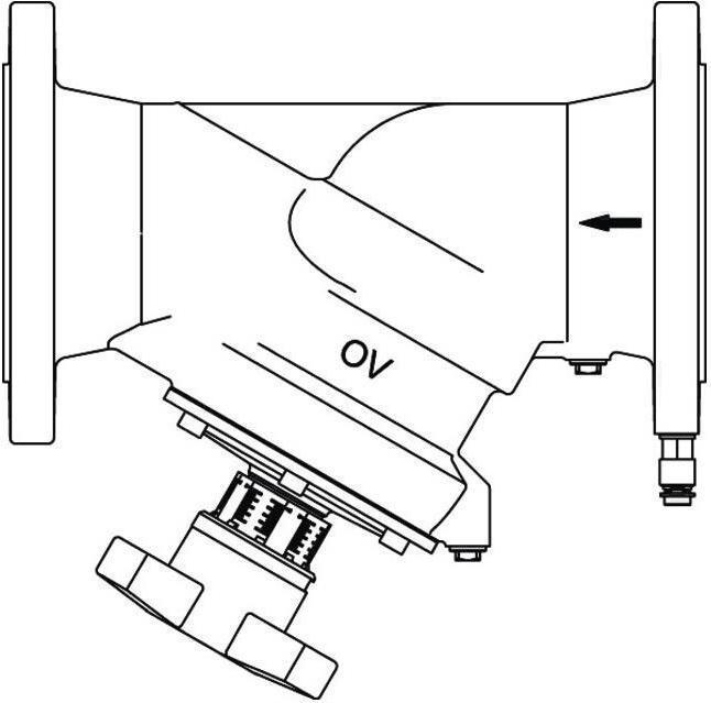 Immagine prodotto Oventrop OV Valvola di regolazione di linea Hydrocontrol MFC PN 16 Piastra di compensazione Flangia in ghisa