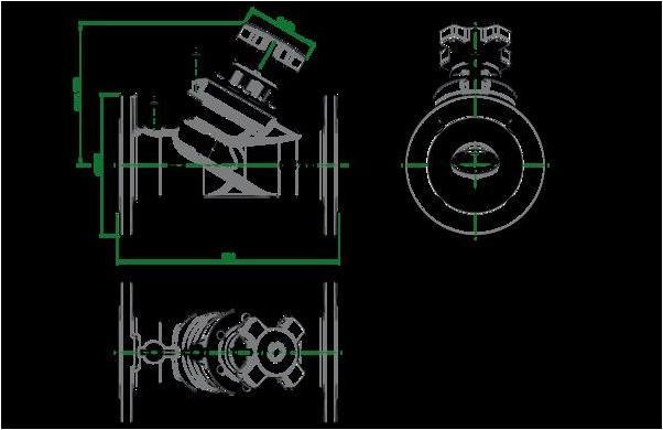 Actual product image Oventrop OV line regulating valve Hydrocontrol VFC PN 16, grey cast iron, flange/DIN DN 65