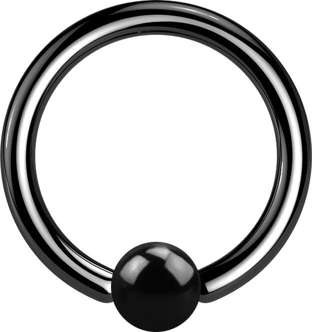 Immagine prodotto Star Piercing Anello di chiusura a sfera nero (senza ottone, Acciaio chirurgico 316L)