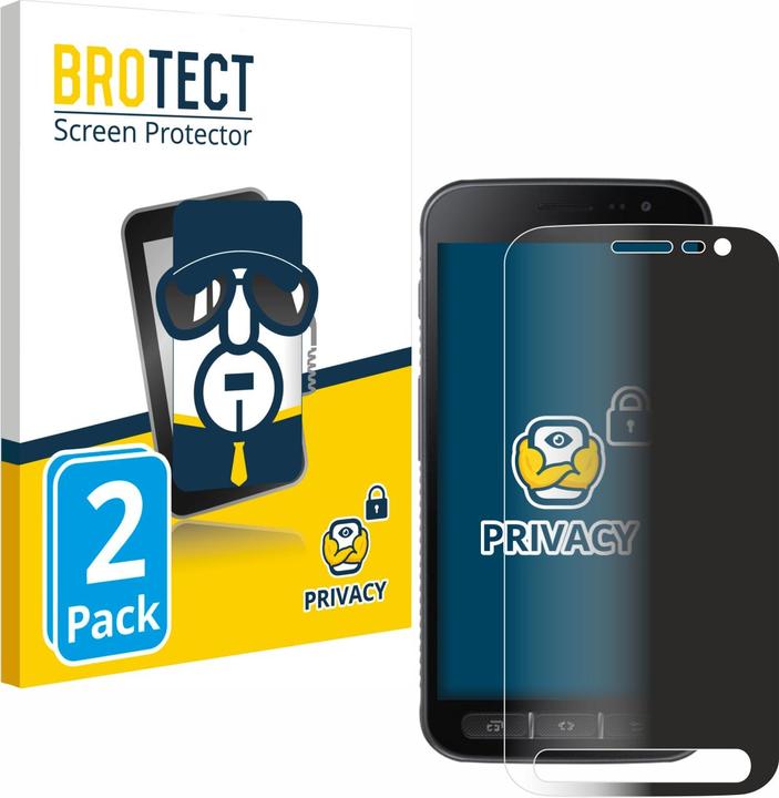 Produktbild BROTECT Sichtschutzfolie Anti-Spy Privacy Folie Blaulicht-Schutz (2 Stück, Samsung Galaxy Xcover 4s)