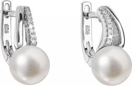 Evolution Group Silver earrings with genuine pearls Pavon 21025.1 (L)