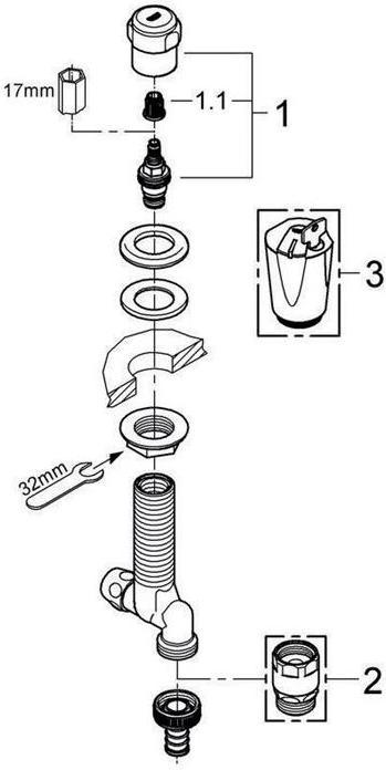 Immagine prodotto Grohe Valvola WAS sottolavello 1/2" verstb fino a 50mm chr