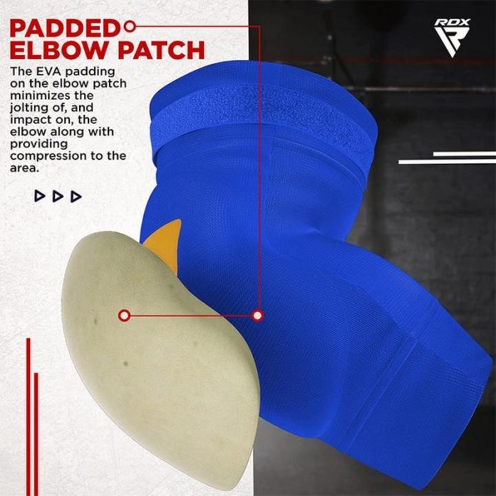 Actual product image Rdx Hosiery Elbow Foam Blue/Gold-M (M)