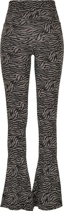 Urban Classics Ladies High Waist Zebra Boot Cut Leggings - 14105