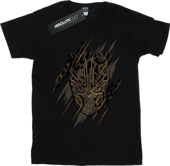 Produktbild Schwarzer Panther Goldkopf Baumwolle Boyfriend TShirt (XXL)